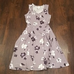 LulaRoe Nicki Dress in Purple Floral Print